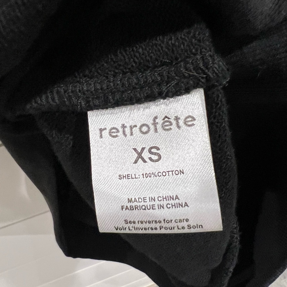 NWT Retrofete black Althea sweatshirt mini dress - Picture 8 of 9